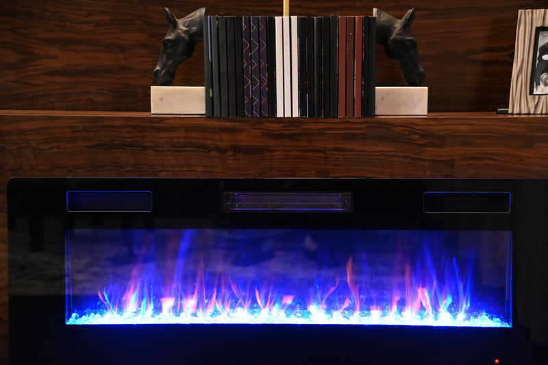 Light My Fire - Walnut Fireplace Display Console Credenza